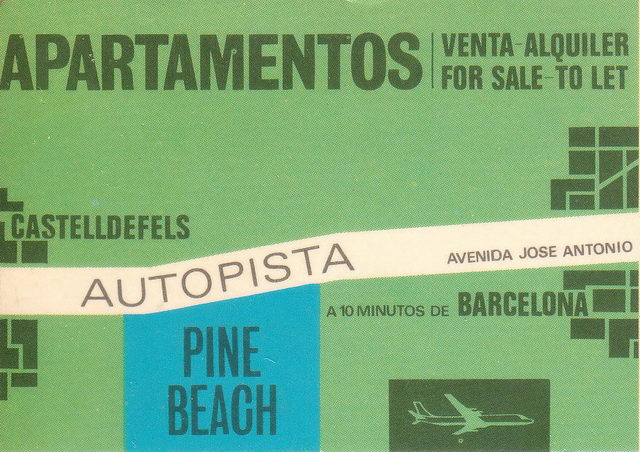 Anuncio de venta y alquiler de apartamentos en PINE BEACH (Gavà Mar) (1966)